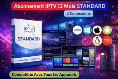 Abonnement IPTV 12 Mois Standard 2 Connexions